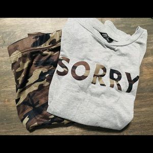 SHEIN curve camo top and leggings